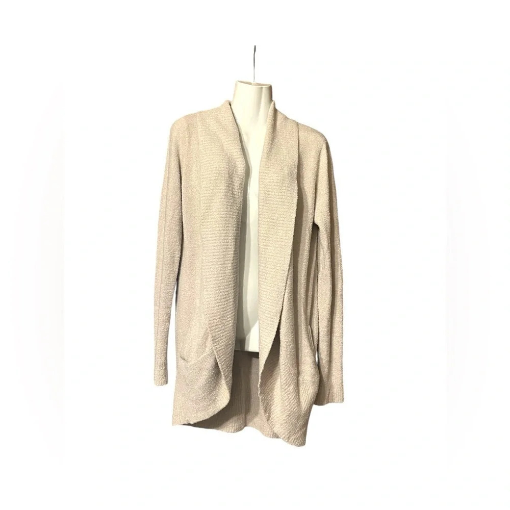 Barefoot Dreams CozyChic Lite Open Front Cardigan Cream Beige Size XS/S